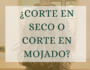 Diferencia entre el corte de cabello en mojado y en seco en Valencia